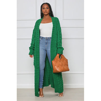 Casual Long Knitted Cardigan Overcoats for Women