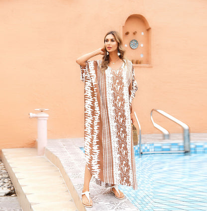 Women Summer Casual Plus Sizes Long Bikinis Cover Ups
