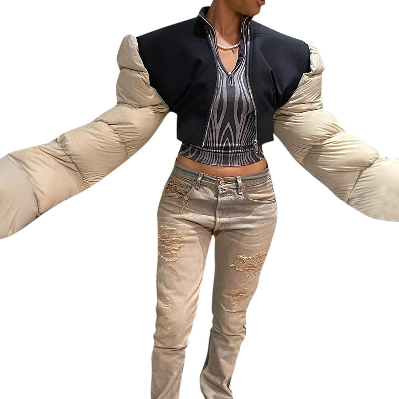 Designed Winter Cotton Short Overcoats Jacket for Women