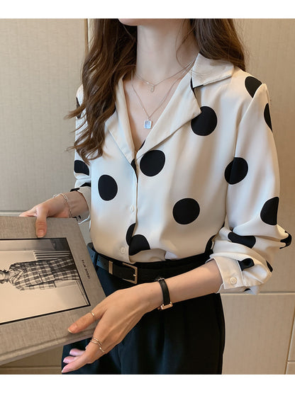 Vintage Designed Chiffon Long Sleeves Shirts