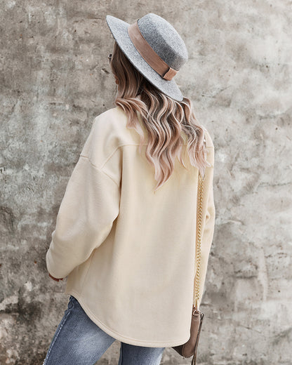 Casual Women Velvet Long Sleeves Overcoats