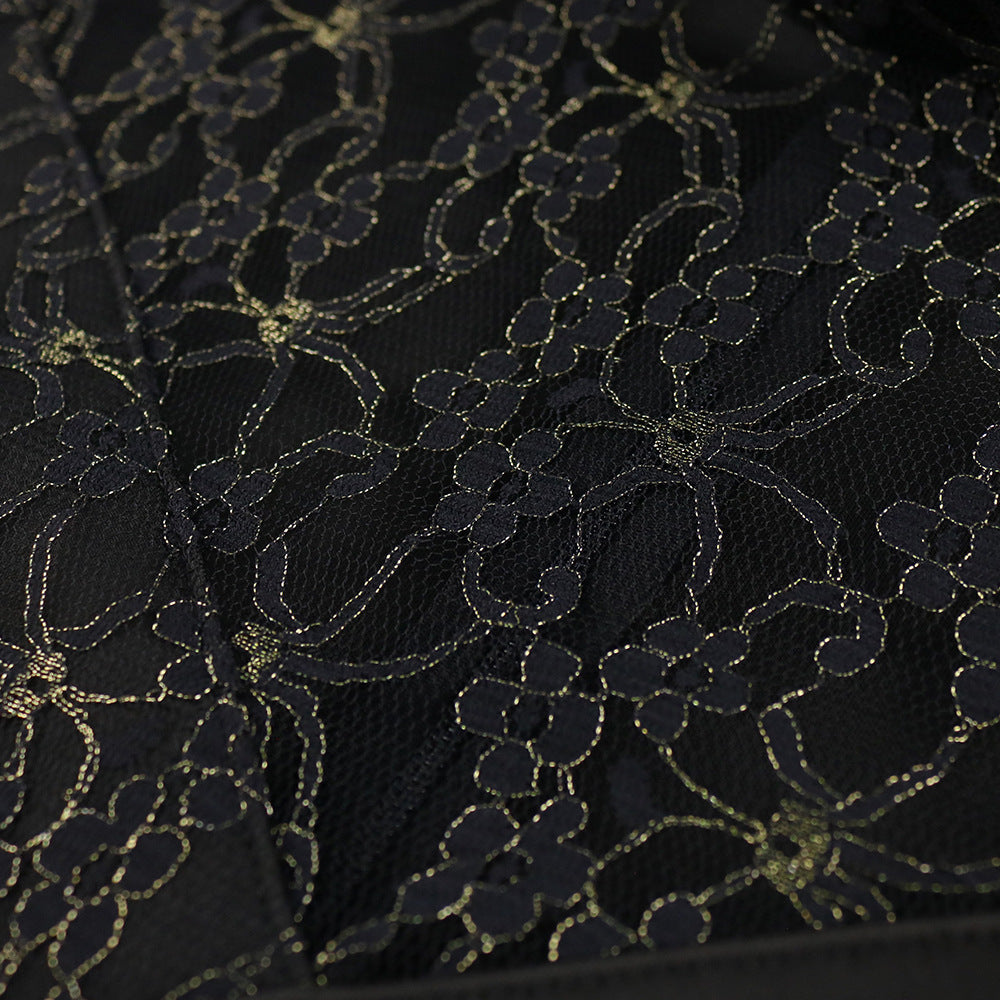 Sexy Black Lace Short Sleeves Party Dresses