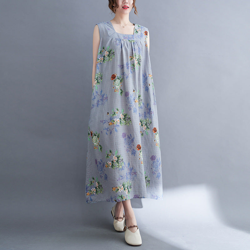 Casual Summer Linen Plus Sizes Sleeveless Dresses