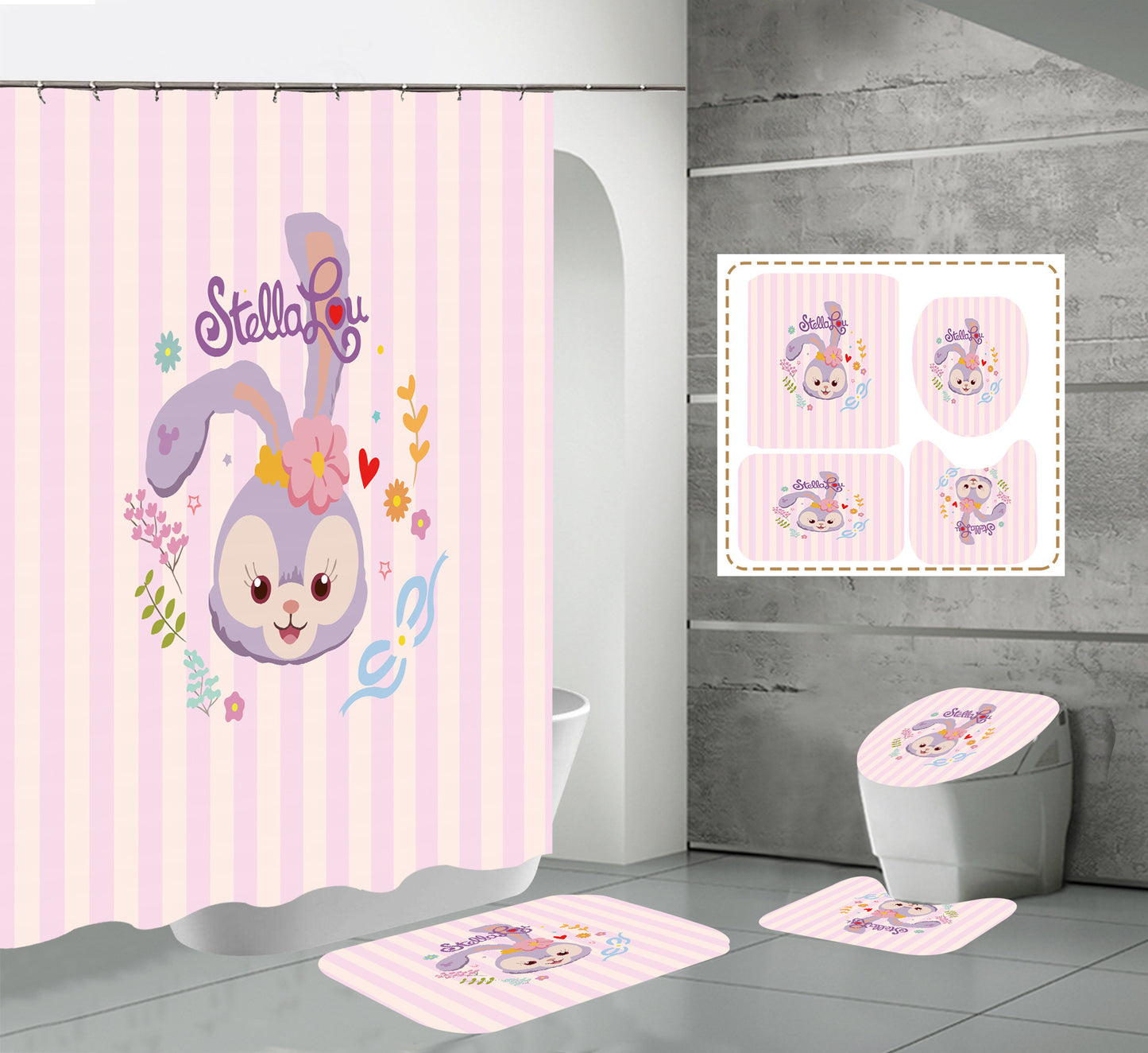 Happy Easter Day Shower Curtain Sets