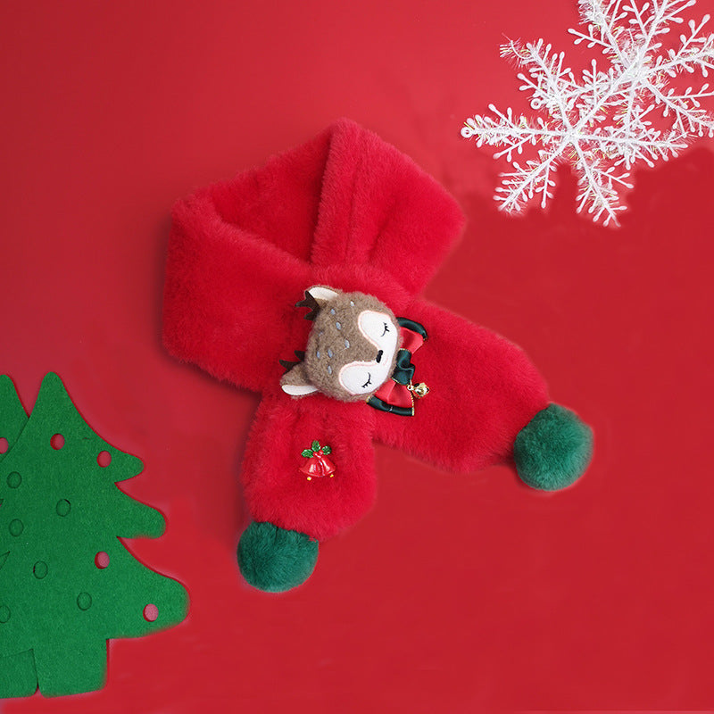 Christmas Elk Design Warm Scarves for Kids