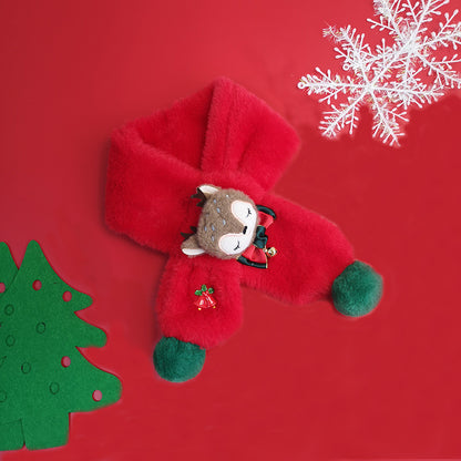 Christmas Elk Design Warm Scarves for Kids