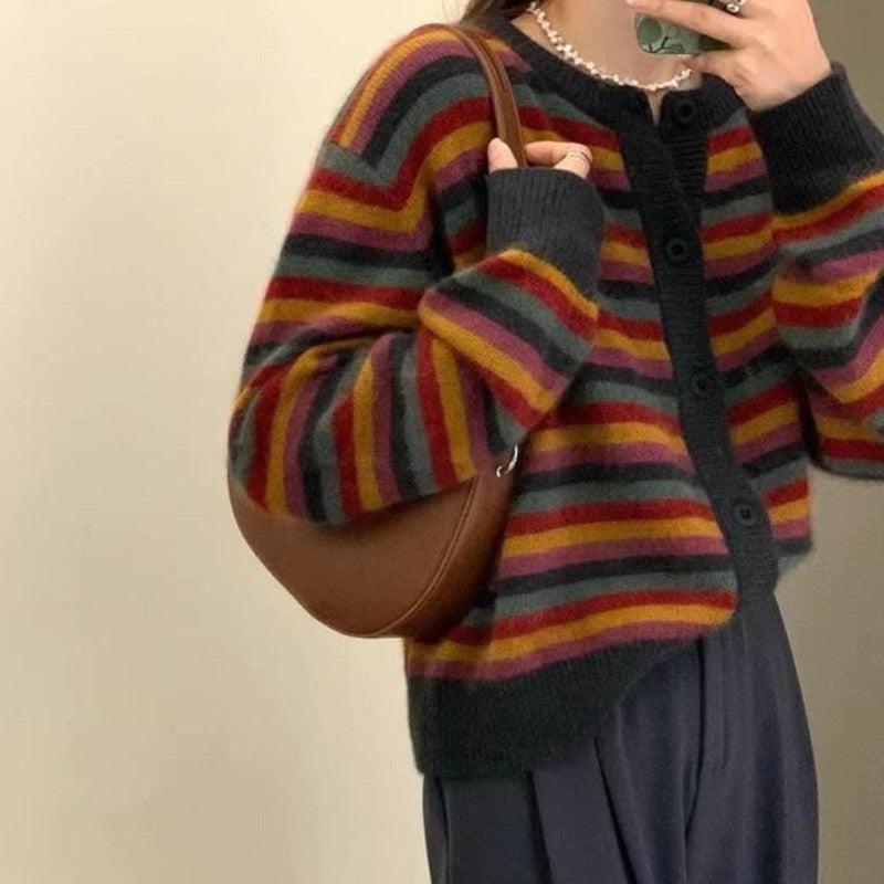 Casual Colorful Women Knitting Cardigan Coats