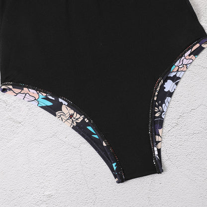 Women Long Sleeves Floral Print Surf Wear
