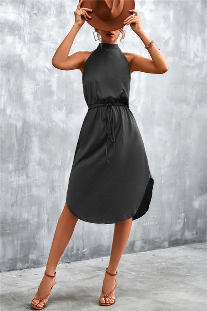 Casual Backless Halter Summer Daily Dresses
