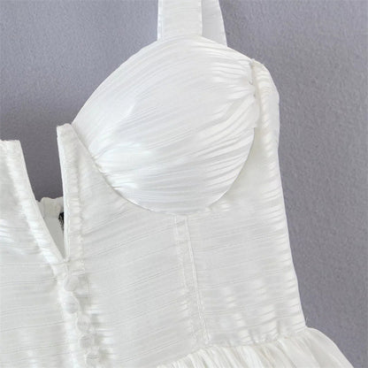 Sweety Summer Cake Style Backless Mini Dresses