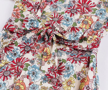 Summer Butterfly Print Short Dresses-STYLEGOING