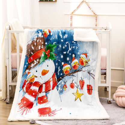 3D Christmas Desgin Sherpa Fleece Warm Blankets