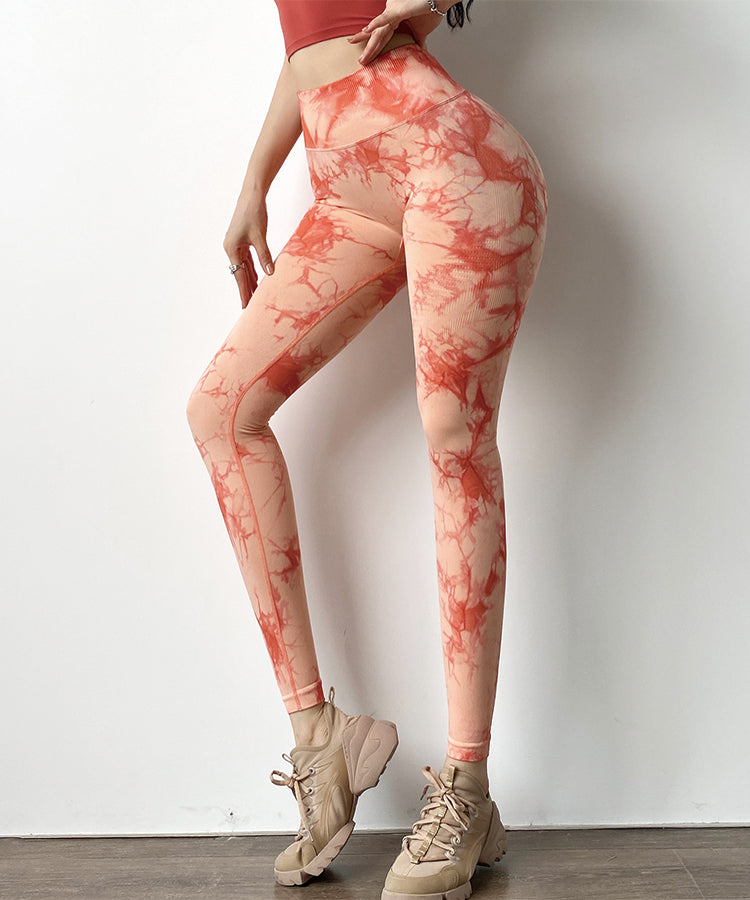 Sexy Dyed High Waist Sports Pants for Women