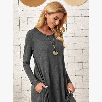 Casual Long Sleeves Midi Dresses for Women