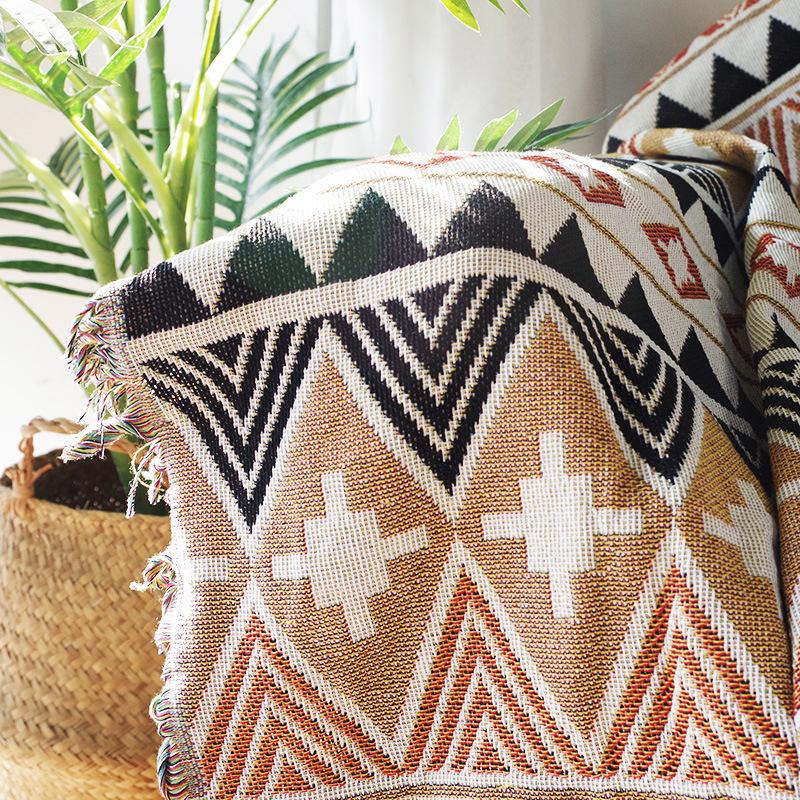 Geometry Pattern Double Side Sofa Blanket--Free Shipping at meselling99