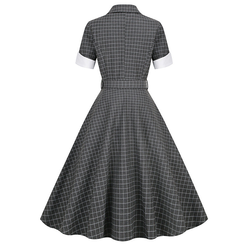 Elegant Vintage Short Sleeves Women Dresses