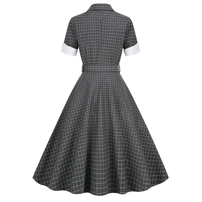 Elegant Vintage Short Sleeves Women Dresses