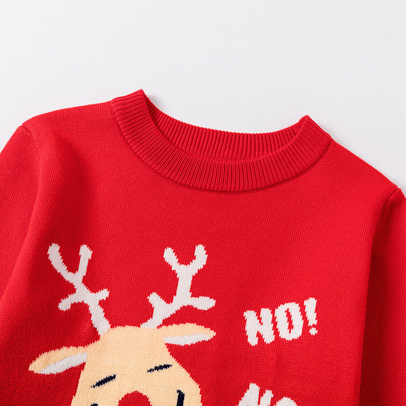 Merry Christmas Knitting Kids Sweaters