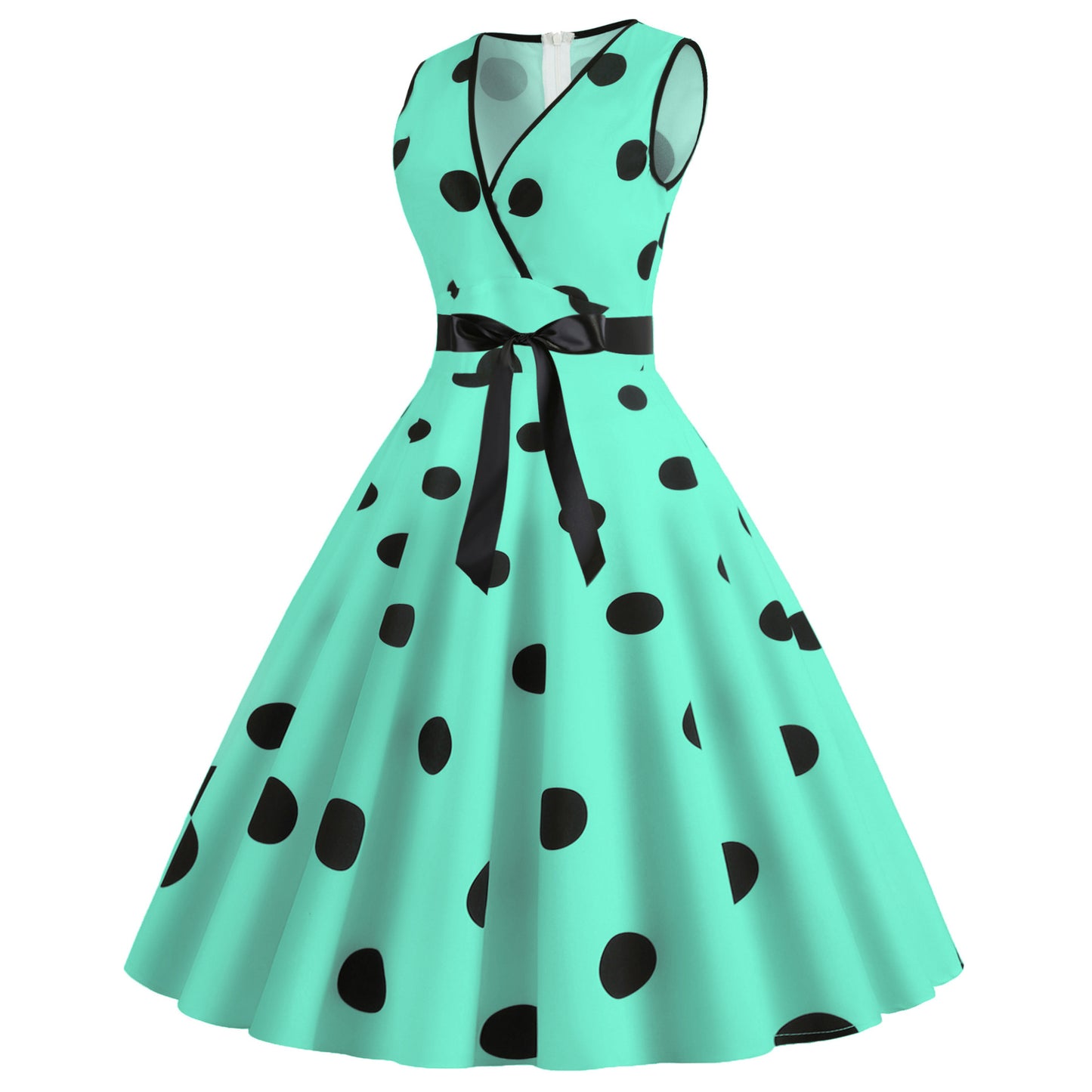 Summer Sleeveless Polka Dot Dresses