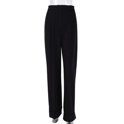 Elegant High Waist Women Wide Leg Pants