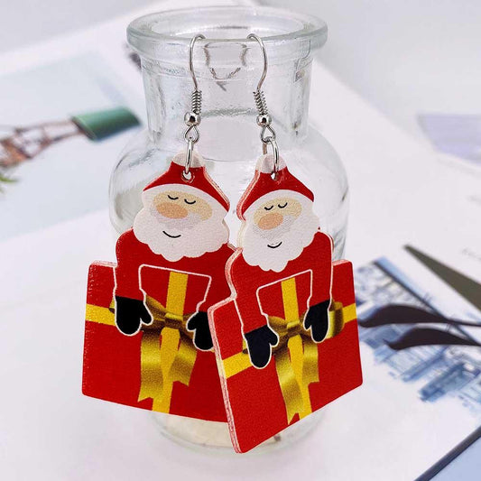Christmas Style Water-drop Snowflake Earring 2 Sets