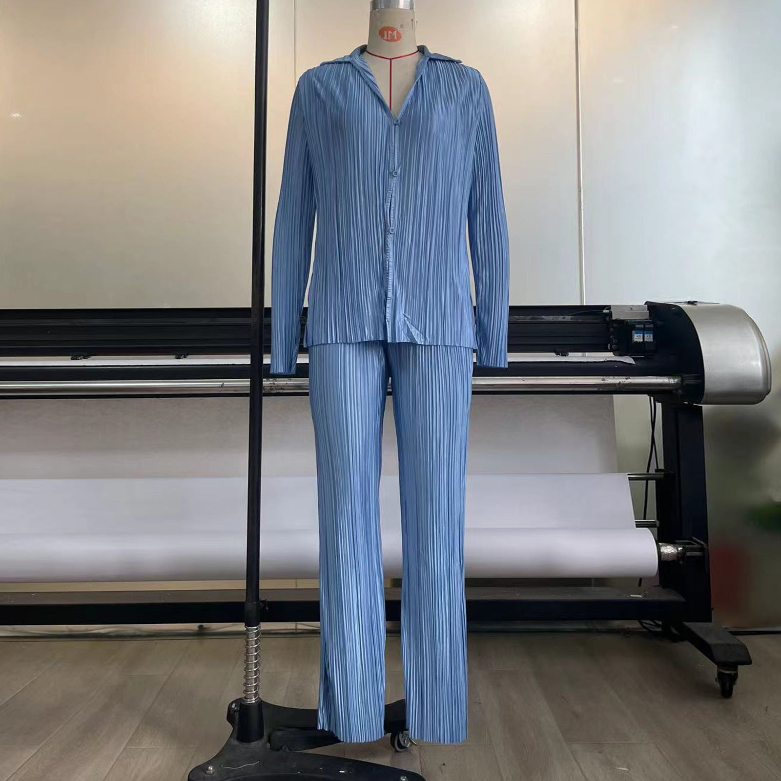 Casual Summer Long Sleeves Shirts and Pants Sleepwear