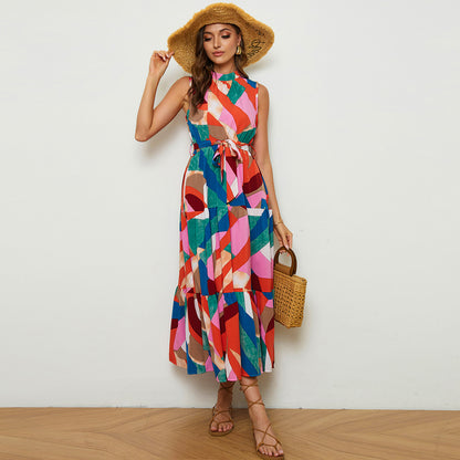 Summer Boho Sleeveless A Line Dresses