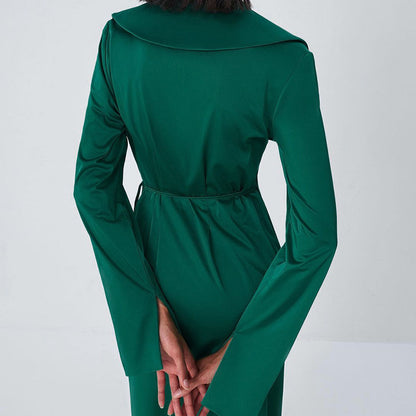 Green French Style Long Dresses for Women