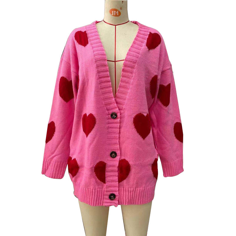 Casual Sweetheart Flower Knitting Cardigan Sweaters