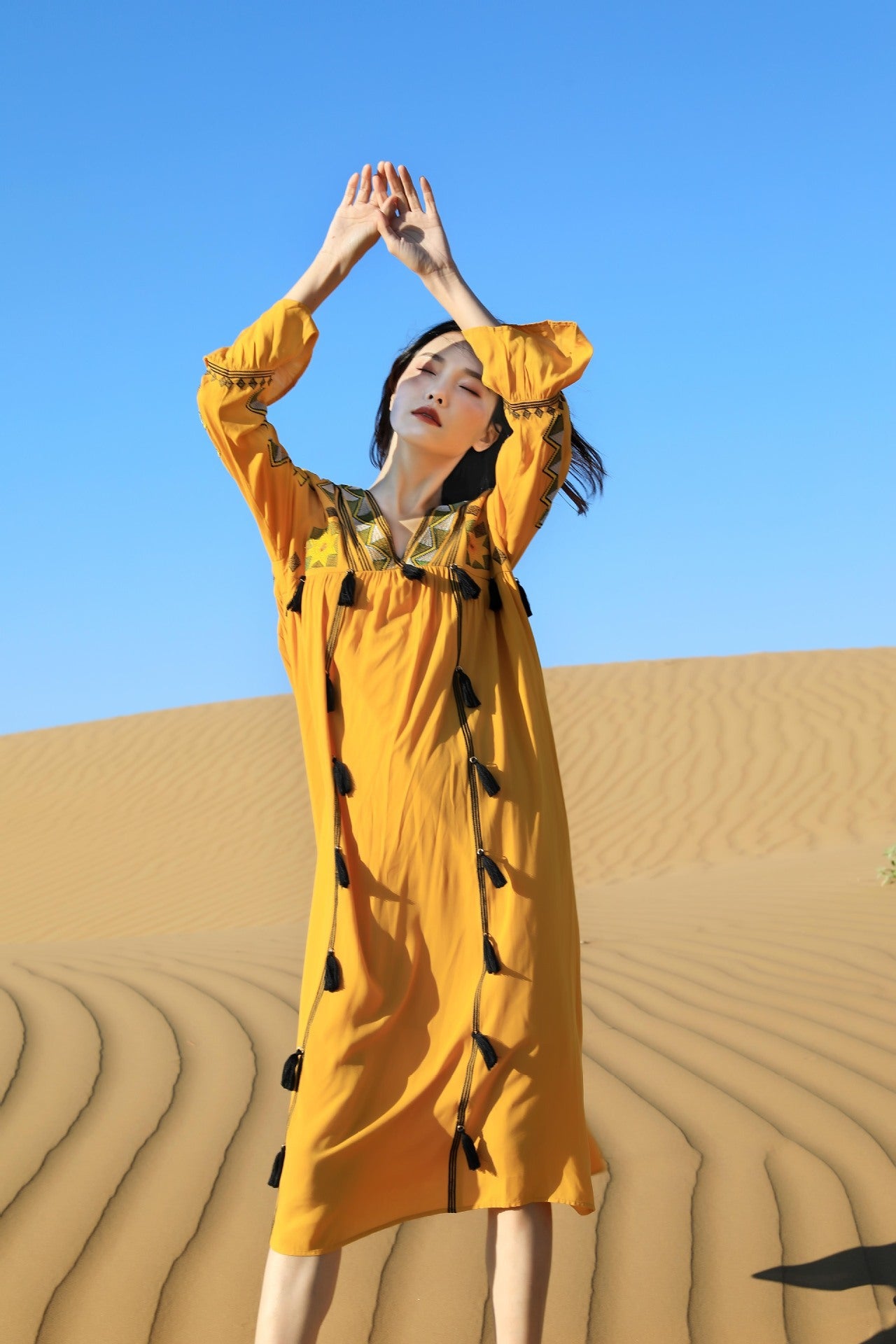 Vintage Ethnic Summer Beach Fairy Long Dresses