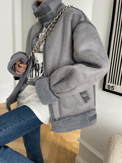 Vintage Stand Collar Short Winter Jacket Coats for Women