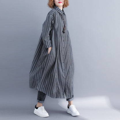 Fashion Linen Plus Sizes Fall Shirts Coats