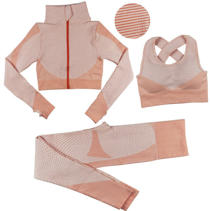 Sexy Body Buidling Sporting 3pcs Suits for Women