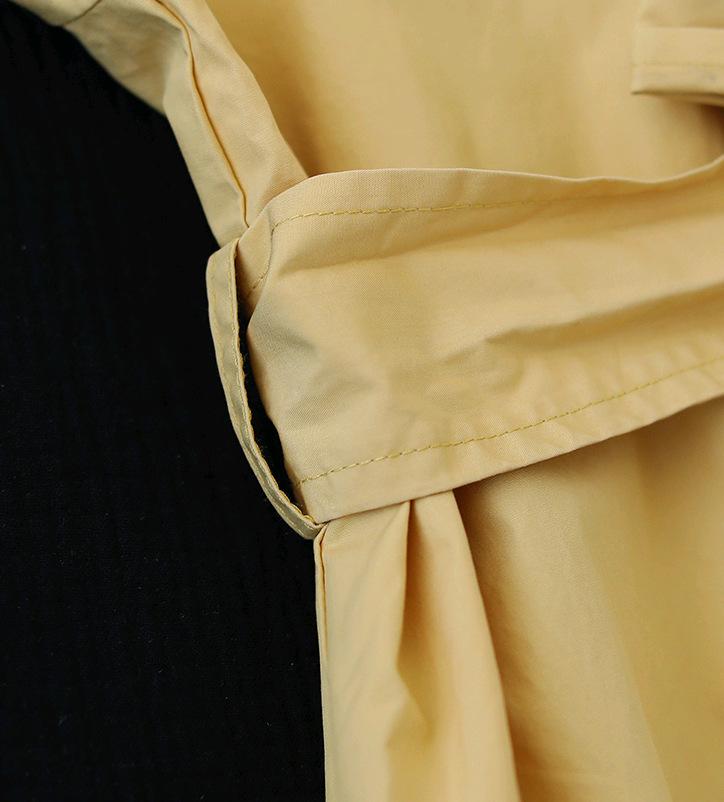 Women Slim Waist Flong Midi Length Fall Overcoat-STYLEGOING