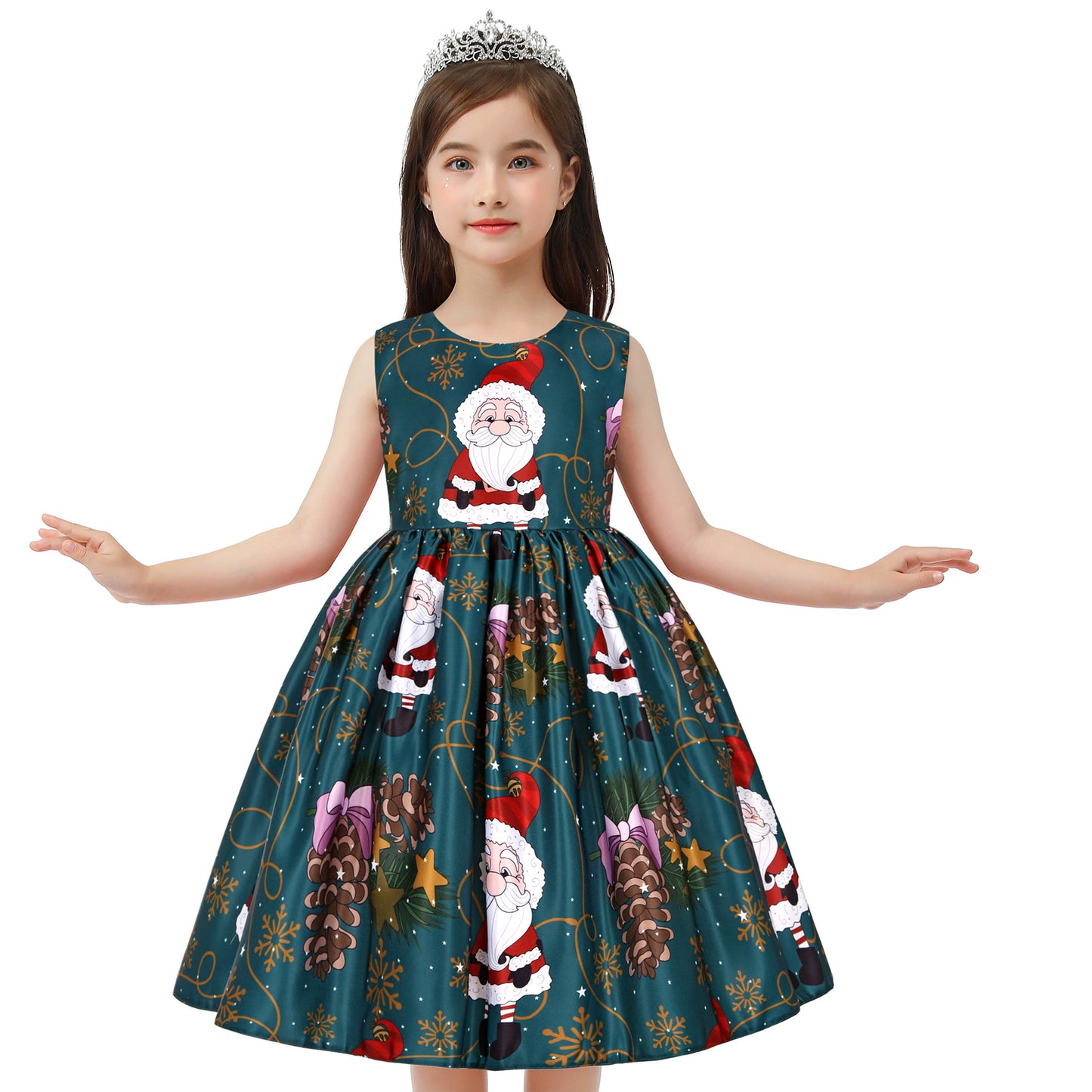 Merry Christmas Butterfly Kids Party Dresses