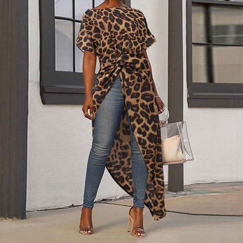 Sexy Summer Short Sleeves Tunic Blouses-STYLEGOING