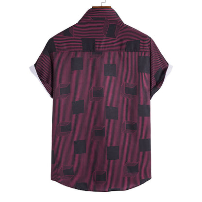 Casual Summer Short Sleeves Striped Shirts