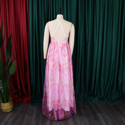Sexy V Neck Plus Sizes Long Evening Dresses