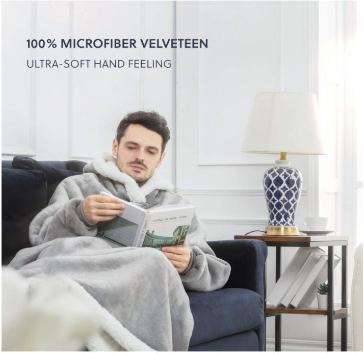 Witner Thick Warm Watching Tv Huggle Hoodies Sleepwear Throw Blanket