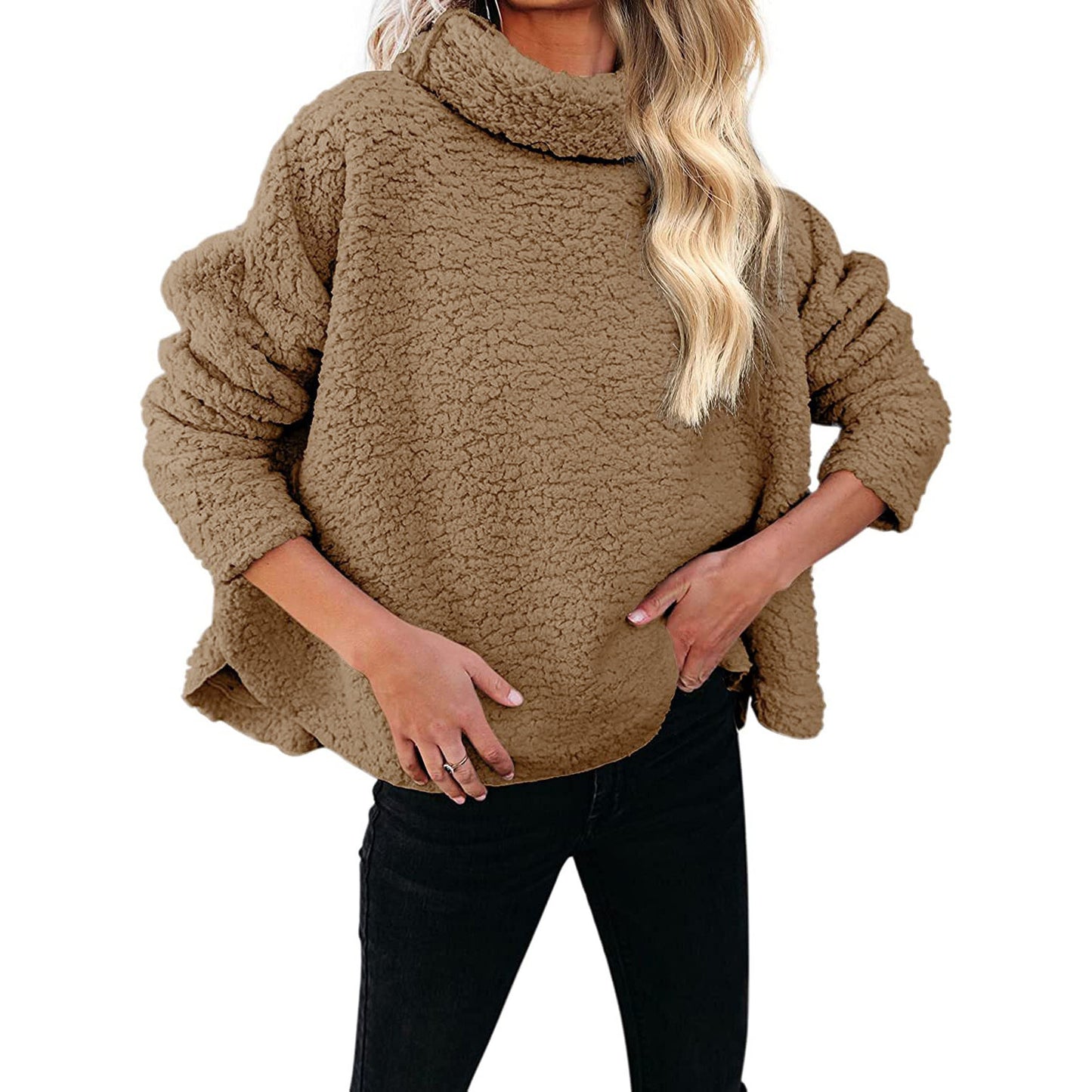 Women Warm Turtleneck Woolen Plus Sizes Winter Sweaters