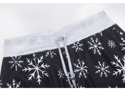 Casual Merry Christmas Wide Legs Pants for Women