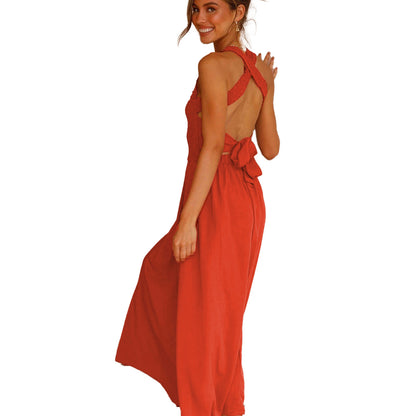 Sexy Backless Off The Shoulder Summer Linen Dresses