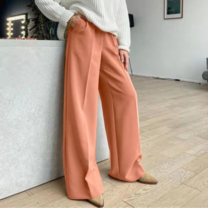 Casual High Waist Women Wide Legs Pants
