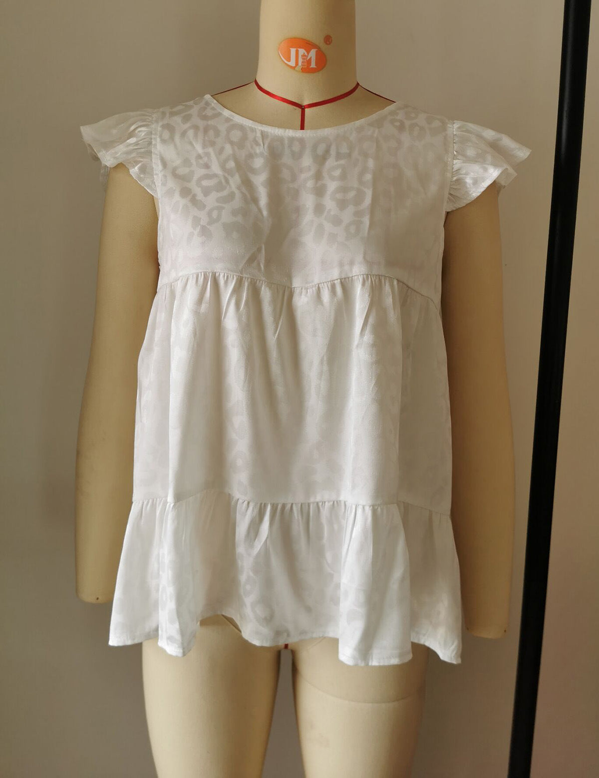 Summer Ruffled Round Neck Women Blouses
