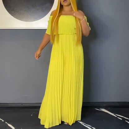 Summer Sexy Off The Shoulder Stapless Long Dresses
