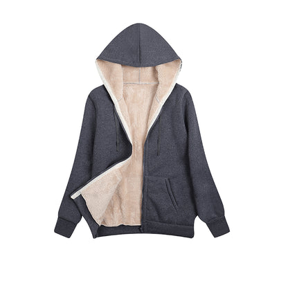 Plus Sizes Winter Women Hoodies Zipper Overcoat