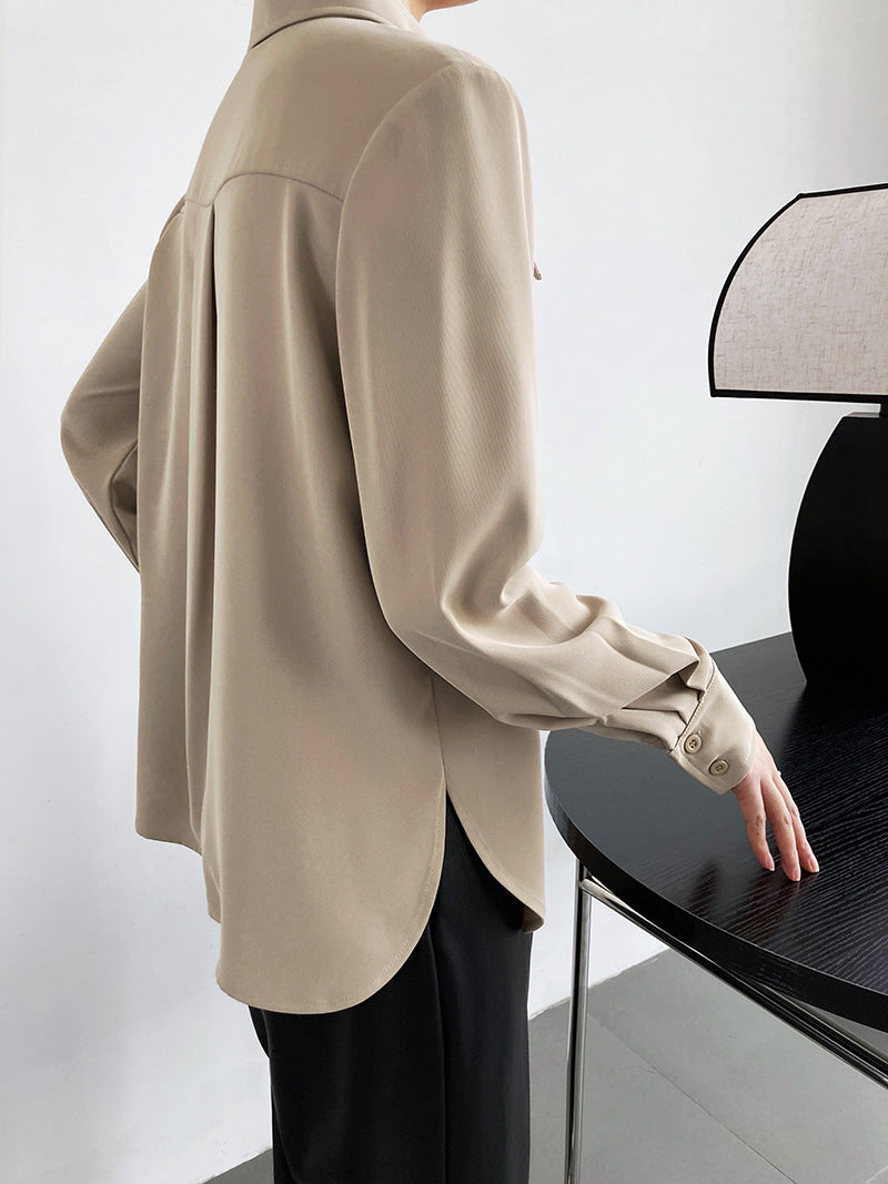 Elegant Designed Zipper Women Long Sleeves Shirts