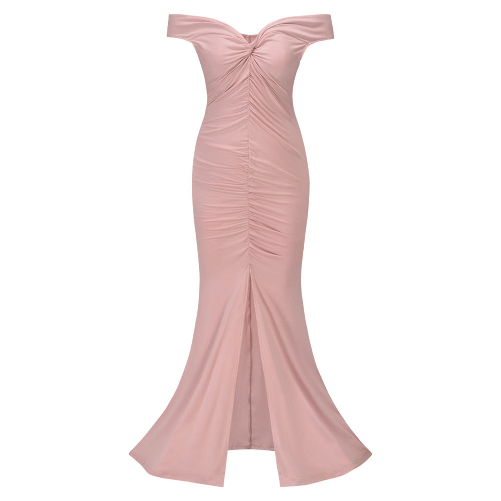 Sexy Backless Slim Women Evening Party Dresses