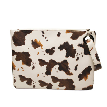 Women Sunflower Print Pu Leather Evening Clutch Bags