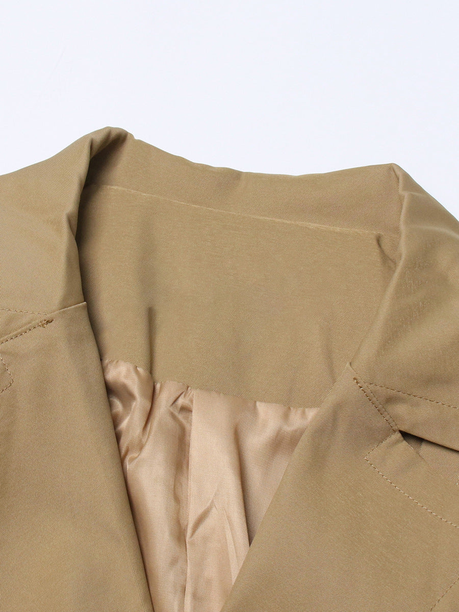 Designed Ruffled Long Sleeves Women Wind Break Coats